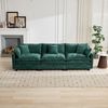 Sofa 3‑Sitzer, Sitzfläche (3 Plätze), Chenille Grün, modulare Doppelpolsterung für hohen Sitzkomfort,75*289*84 cm Bild 2
