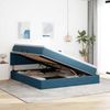 vidaXL Aufbewahrungsbett mit Matratze Dunkelblau 160 x 200 cm Samt 3370891 Bild 4