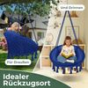 KESSER® Hängesessel mit Kissen - Chill Hängestuhl zum Aufhängen für Erwachsene & Kinder Hängematte bis 150 kg Hängesitz Aufhängung Indoor & Outdoor Wohn & Garten Terrasse Navyblau Bild 5