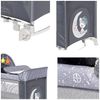 Lorelli Reisebett Moonlight zwei Ebenen, faltbar, Wickelauflage, Matratze, Räder grau/hellgrau Bild 4
