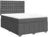 vidaXL Boxspringbett mit Matratze Dunkelgrau 140x200 cm Stoff 3294006 Bild 3