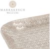 Marrakesch Orient & Mediterran Interior Dekotablett Tablett Kerzentablett Skandinavisch Janshir Silber 28cm Eckig, Handarbeit Bild 3