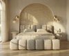 yourhouse24 Polsterbett Boston Slim Bouclé kompaktes Wolkenbett mit Bettkasten, Bubble-Optik & Japandi Bild 2
