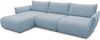 DOMO. collection Ecksofa 800 022, Modulsofa in L-Form mit Taschenfederkern und attraktiver Biese-Naht, Sofa, Polsterecke, Eckcouch 276 x 168 x 79 cm (BxTxH), hellblau Bild 2