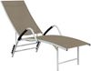 vidaXL Sonnenliege Textilene und Aluminium Taupe 310523 Bild 2