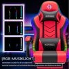 Insma Gaming-Stuhl ergonomischer Computerstuhl RGB LED Bluetooth Bürostuhl (mit Massagefunktion, Fußstütze & 180° Liegefunktion), maximale Belastbarkeit 180kg Bild 3