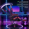 Insma Gaming-Stuhl ergonomischer Computerstuhl RGB LED Bluetooth Bürostuhl (mit Massagefunktion, Fußstütze & 180° Liegefunktion), maximale Belastbarkeit 180kg Bild 4