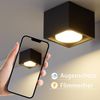 ZMH Deckenspots LED Aufbaustrahler Spots Deckenleuchte Aufputz Warmweiß Deckenstrahler Eckig GX53 Spotleuchte 5W Flach Aufbauspot Schwenkbar für Küche Wohnzimmer Esszimmer Korridor Flur(Ohne Leuchtmittel) Bild 4