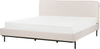 Bett mit Lattenrost CORIO 180 x 200 cm Stoff Creme Bild 1
