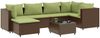 vidaXL 7-tlg. Garten-Lounge-Set mit Kissen Braun Poly Rattan 3308222 Bild 2