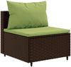 vidaXL 7-tlg. Garten-Lounge-Set mit Kissen Braun Poly Rattan 3308222 Bild 4
