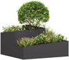 vidaXL Garten-Pflanzgefäß Schwarz 80 x 80 x 50 cm Kaltgewalzter Stahl 873578 Bild 3