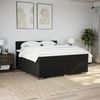 Boxspringbett mit Matratze, Stoff, Viereckige, grauer Fuß, Schwarz, 180x200 cm, true Bild 4