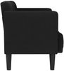 vidaXL Zweisitzer-Sofa Schwarz 111 cm Stoff 4100562 Bild 4