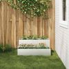 vidaXL Garten-Pflanzgefäß Silber 100 x 60 x 45 cm Edelstahl 865873 Bild 4