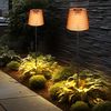 2er Set LED Solarlampe, Kunststoff amber, Erdspieß, H 60 cm Bild 3