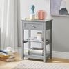 SoBuy FBT46-HG Nachttisch, MDF, Lackiert, Grau, 45 x 69 x 30 cm Bild 5