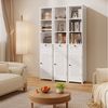 Bealife Badkommode Hochschrank Badschrank mit 3 offenen Fächern, 1 Schubladen, Weiß (2 verstellbaren Einlegeböden) Bild 2