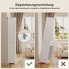 Bealife Badkommode Hochschrank Badschrank mit 3 offenen Fächern, 1 Schubladen, Weiß (2 verstellbaren Einlegeböden) Bild 3