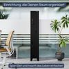 Umkleideschrank Spind BARTEK - 2 Abteile, Etikettenhalter Lüftungsschlitze | Umkleidespind Schließfachschrank Garderobenspind, 172x29,2x45cm Schwarz Bild 3