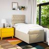 vidaXL Boxspringbett mit Matratze Creme 100x200 cm Stoff 3292711 Bild 4