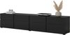 OTTO home Lowboard Cross,Breite 225 cm, moderne grifflose TV-Kommode, Breite 225 cm, TV-Schrank mit viel Stauraum, TV-Board Bild 3