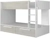 Vente-unique - TINOLI Bett Holz, Platte BeigeWeiß - B 108,5 cm x H 147 cm x L 205,6 cm Bild 3