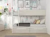 Vente-unique - TINOLI Bett Holz, Platte BeigeWeiß - B 108,5 cm x H 147 cm x L 205,6 cm Bild 2