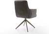Drehstuhl Heira-Flex mit Armlehnen Mikrofaser Anthrazit Vintage Kreuzgestell breit Effektfinish Titan 360° drehbar Taschenfederkern Bild 5
