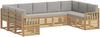 vidaXL Outdoor-Sofagarnitur 7 pcs Weiß und Hellgrau 3392496 Bild 2