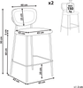 Set mit 2 Barstühlen MAYETTA Rattan Orange Bild 2
