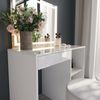 Schminktisch Sherry Weiß/Weiß Hochglanz 89.8 cm mit LED-Spiegel und Hocker Vicco Bild 4