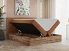 Boxspringbett, Schlafzimmerbett, Bettkasten - VENETO - 140 x 200 cm - Orange Stoff - H3 Bild 2
