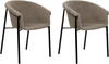 Esszimmerstuhl 2er Set AMES Bouclé Taupe Bild 4