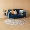 Juteteppich - Alistair 200 x 200 cm - blau - rund Bild 2