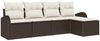 vidaXL Gartensofa-set 5 pcs Braun Poly-Rattan 3345998 Bild 2