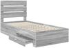 vidaXL Bettrahmen Graues Sonoma 100 x 200 cm Holzwerkstoff 3412009 Bild 5