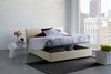 Dmora Doppelbett Alvacus, Bettkasten aus Stoff, Öffnung vorne, geeignet für Matratze 140x200 cm, 100 % Made in Italy, Beige Bild 4
