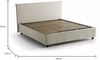 Dmora Doppelbett Alvacus, Bettkasten aus Stoff, Öffnung vorne, geeignet für Matratze 140x200 cm, 100 % Made in Italy, Beige Bild 3
