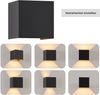 ZMH LED Außenwandleuchte Innenwandleuchte 4er Set Schwarz Gold 5W IP65 einstellbar 3000K Bild 3