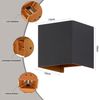 ZMH LED Außenwandleuchte Innenwandleuchte 4er Set Schwarz Gold 5W IP65 einstellbar 3000K Bild 2