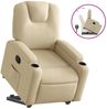 Relaxsessel, Fernsehsessel mit Aufstehhilfe Creme Stoff Bild 2