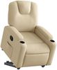 Relaxsessel, Fernsehsessel mit Aufstehhilfe Creme Stoff Bild 3