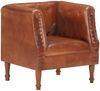 vidaXL Sessel Braun Echtleder [286589] Bild 3