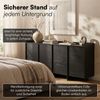 skølm 'Meili' Kommode Schwarz, mit 4 Push-to-Open Türen und 8 Fächern, Sideboard, 180x38x85 cm Bild 5