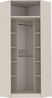 Marmex Möbel Grant Set 12C Hohe Mehrzweckschrank-Set, viel Stauraum, Eckschrank, Bücherregal, laminierte Spanplatte, graubeige cashmere+cremona torro, 143x235x91 cm Bild 5