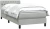 vidaXL Boxspringbett mit Matratze Hellgrau 90x210 cm Samt 3316479 Bild 3