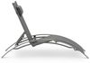 IDIMEX Gartenliege RELAX, Relaxliege mit Kissen Aluminiumgestell Textillehne & Kissen Grau Bild 3
