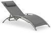IDIMEX Gartenliege RELAX, Relaxliege mit Kissen Aluminiumgestell Textillehne & Kissen Grau Bild 2