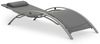IDIMEX Gartenliege RELAX, Relaxliege mit Kissen Aluminiumgestell Textillehne & Kissen Grau Bild 4